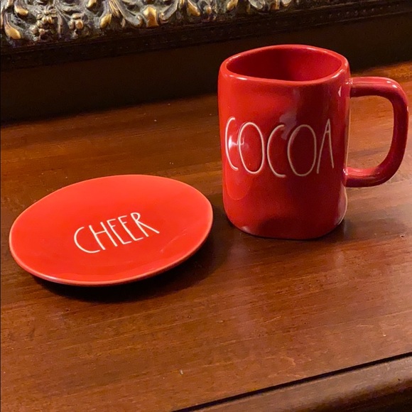 Rae Dunn Other - 🆕RAE DUNN ☕️COCOA MUG AND 🍪SNACK PLATE